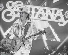  ?? ERIK KABIK (2013) ?? Carlos Santana is back at the House of Blues at Mandalay Bay after touring in Europe.