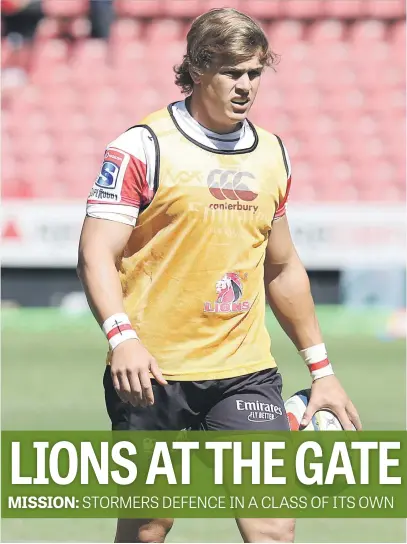  ?? Picture: Backpagepi­x ?? DETERMINED. Lions fullback Andries Coetzee says they will be doing everything in their power to breach the Stormers’ defence when they meet in their Super Rugby clash at Ellis Park on Saturday.