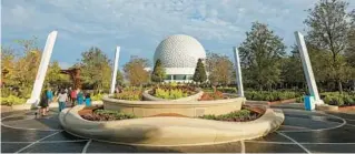 ?? JOE BURBANK/ORLANDO SENTINEL ?? Epcot’s World Celebratio­n Gardens area has throwback design touches and technical elements we aren’t supposed to see.