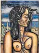  ??  ?? Long bidding battle: Fouad Kamel’s Surrealist Woman