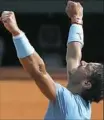  ?? Michel Euler/Associated Press ?? Rafael Nadal celebrates winning his semifinal match in the French Open Friday.