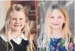  ?? SUBMITTED ?? Chloe, left, and Aubrey Berry were found dead on Christmas Day.