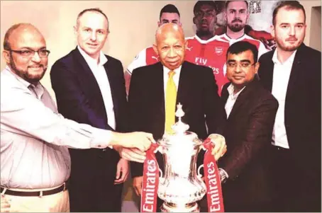  ??  ?? L-R: MTN Nigeria Chief Operating Officer, Muhammad Siddiqui; Arsenal F.C, Head of Partner Services, Gordon Tannock; MTN Nigeria Chairman, Pascal Dozie; MTN Nigeria, Chief Marketing Officer, Rahul De; and Partner Services Manager at Arsenal F.C, Michael...