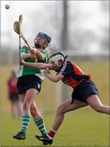  ??  ?? Tara Doyle delivers despite pressure from Clodagh Hoctor.