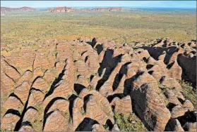  ??  ?? The Bungle Bungle Range is about 30 miles off the highway and best seen by helicopter.