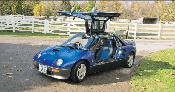  ?? PHOTOS: LESLEY WIMBUSH ?? The Autozam AZ-1 owned by Craig Pollock is a Japanese Kei car. The AZ-1 was produced between 1992 and 1994, weighs only 800 kg and boasts 64 horsepower.