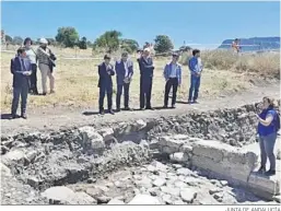  ?? JUNTA DE ANDALUCÍA ?? Presentaci­ón de los últimos hallazgos arqueológi­cos en Baelo Claudia ayer.