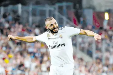  ?? — AFP Photo ?? Karim Benzema scored against Girona last week and appears liberated now Cristiano Ronaldo has left Real Madrid.