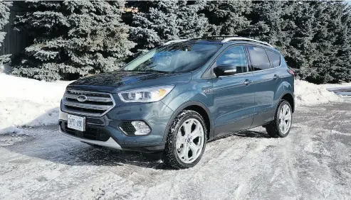  ?? JIL MCINTOSH / DRIVING.CA ?? The 2019 Ford Escape is still very much in the game for those in the market for a compact sport-utility.