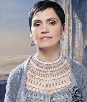  ??  ?? Susan Aglukark works with children through the Arctic Rose Project.