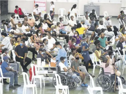  ?? (Photo: Karl Mclarty) ?? A vaccinatio­n centre in full swing