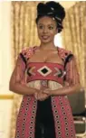  ??  ?? Nomzamo Mbatha in Coming 2 America; right, with co-star Jermaine Fowler.