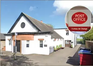  ?? ?? A new Post Office facility, with full-time hours, is set to open at the Claude Hamilton Hall in Coylton next month (Main pic - Google Street View)