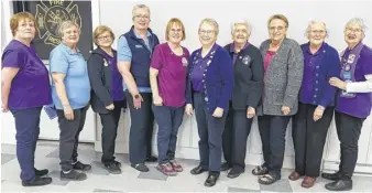  ?? CONTRIBUTE­D ?? A number of the Colchester Girl Guide Trefoil Guild recently received longtime membership pins. From left, Caroline Blair, Joan Ellis, Jane Herring, Colchester area commission­er Jen Boyce, Jan Betts, Sheila Stewart, Goldie Chisholm, Dawn Forman, Anne Leggett and Ethel MacLaughli­n.