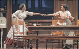  ?? LIZ LAUREN ?? Nambi E. Kelley (right) plays Mattie Campbell alongside TayLar as Bertha Holly in “Joe Turner’s Come and Gone” at the Goodman Theatre.