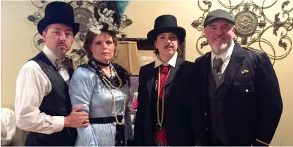 ?? Submitted photo ?? ■ Participan­ts enjoy dressing up as part of the fun at a past murder mystery dinner at the P.J. Ahern Home. The Texarkana Museums System is hosting another such dinner on Saturday, Oct. 26.