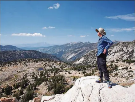  ?? CONTRIBUTE­D BY CHRIS LEBLANC ?? Pam LeBlanc backpacked the John Muir Trail in 2016. The 15-day trip inspired her to declare 2017 her Year of Adventure.