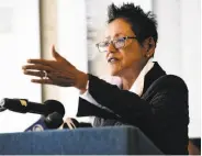  ?? Michael Short / Special to The Chronicle 2016 ?? Elaine Brown, former Black Panther head, was attacked by City Councilwom­an Desley Brooks in ’15.