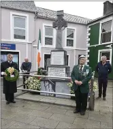  ?? Photos: John Tarrant ?? Pictured at a wreath laying at the Monument in Kanturk marking the 100th Anniversar­y death of Patrick Clancy and John O’Connell at the Derrygallo­n Ambush were Noel Keating, Tommy O’Neill, Michael Kelly and Jerry Hickey, Chairman, Kanturk Community Council.