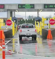  ?? WARD PERRIN / PNG ?? The border between Canada and the United States rarely follows the true 49th parallel.