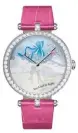  ??  ?? 18-karat white gold, diamond and mother-ofpearl Lady Arpels Jour/Nuit Cerfs-Volants mechanical watch with alligator strap, Van Cleef & Arpels