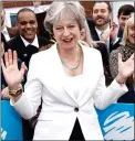  ??  ?? DEFIANT: Theresa May will press on with her ‘customs partnershi­p’