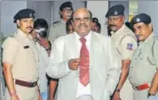 ?? AFP FILE ?? Karnan was convicted of contempt by the top court on May 9. It came a day after the judge sentenced CJI JS Khehar and six other SC judges to five years in jail under the SC/ST Act.