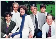  ??  ?? Geri and Jim Taylor on their wedding day in 1993. With them are their children. From left: Mark Taylor, Heidi Taylor, Amy Taylor and Lloyd Widmer