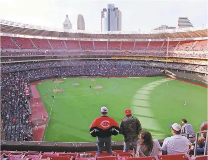  ?? AL BEHRMAN/AP ?? Riverfront Stadium in Cincinnati was home to the Reds from 1970 to 2002.