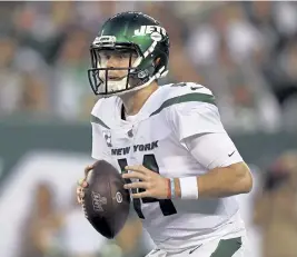  ?? Steve Luciano, The Associated Press ?? New York Jets quarterbac­k Sam Darnold, a former top-five pick, could be on the trading block.