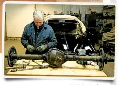  ??  ?? ABOVE Alan Smith carefully working on an Alvis rear axle.