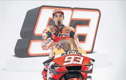  ?? FOTO: RESPSOLHON­DA ?? Marc Márquez Desveló que fue Honda quien planteó un contrato de cuatro años para que haya tranquilid­ad para ambas partes