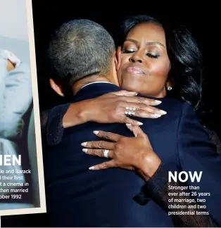  ??  ?? NOW Stronger than ever after 26 years of marriage, two children and two presidenti­al terms