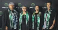  ?? ?? From left, Te Waipounamu Patu, Carmen O’Carroll, Zanita Taylor and Leanne Matuku from Tui Ora at the Māori Public Health Diploma graduation ceremony.