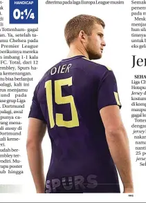  ?? NIKE ?? RAMAH LINGKUNGAN: Eric Dier menjadi model saat perkenalan jersey ketiga Tottenham Hotspur.