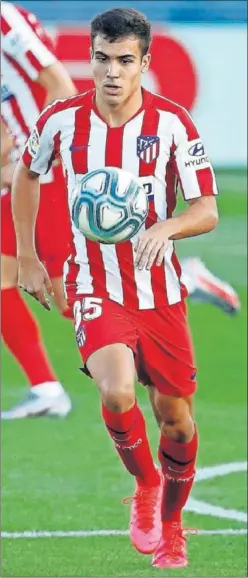  ??  ?? Manu Sánchez, en un partido con el primer equipo del Atlético.