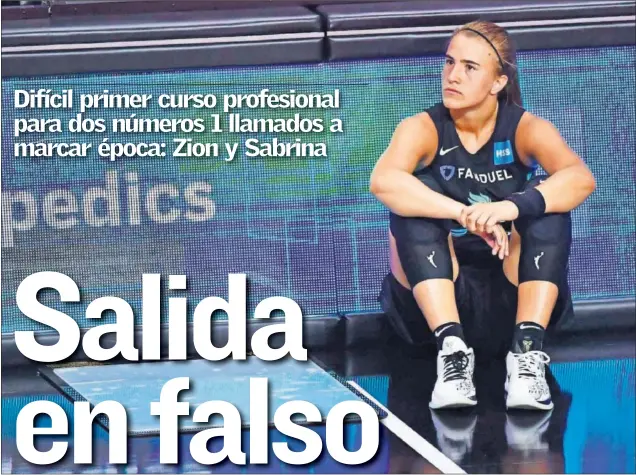  ??  ?? Sabrina Ionescu, en su segundo partido en la WNBA, contra Dallas.