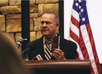  ?? WES FRAZER/GETTY IMAGES ?? Alabama Judge Roy Moore, a Republican candidate for U.S. Senate, is under scrutiny after being accused of sexual misconduct with underage girls when he was in his 30s.