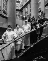  ??  ?? With the culinary team from The Fullerton Hotel Singapore. Take a look at the six swoonsome recipes for a very sparkly Christmas on page 90.