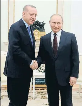  ?? K/EFE ?? Recep Tayyip Erdogan y Vladímir Putin