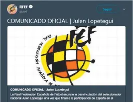  ??  ?? Los anuncios del Real Madrid y la RFEF en sus redes sociales