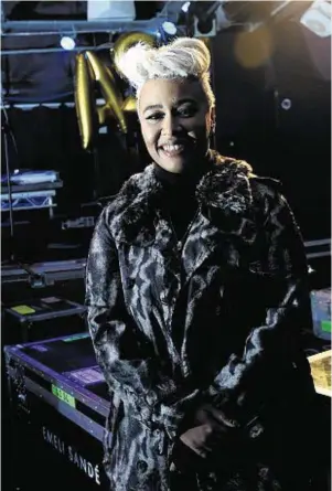  ??  ?? RECOGNISED: Emeli Sande, winner of many music awards, is now an MBE