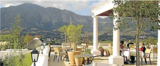  ?? Picture: KATY CHANCE ?? MOUNTAIN SPLENDOUR: Located atop a hill in the Klein Dassenberg range, Mont Rochelle is a favourite destinatio­n for the fabulously wealthy