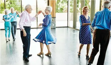  ??  ?? Strictly fun: Dancing keeps you young, fit and cheerful into old age