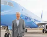  ??  ?? This file photo provided by CeanOrrett shows David Neeleman with Breeze aircraft. (AP)