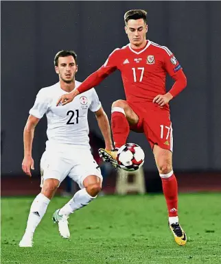  ??  ?? Make us
proud: Wales will be counting on midfielder Tom Lawrence to fill in for injured Gareth Bale in their match against Ireland today. — AFP
