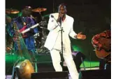  ??  ?? In this file photo taken on July 14, 2010 Guinea’s singer Mory Kante performs during the 46th session of the Internatio­nal Carthage festival at the Roman theatre in Carthage, near Tunis. –AFP photos