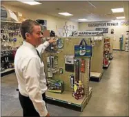  ?? PHOTO PROVIDED ?? Alpin Haus President Andy Heck shows the new parts and accessorie­s store which was created as part of the multiyear project at Alpin Haus RV of Saratoga, located at 30 Gordon Lane in Gansevoort, N.Y.