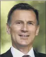  ??  ?? JEREMY HUNT: Former Health Secretary is now under scrutiny.