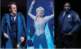  ??  ?? Jamie Parker in Harry Potter and the Cursed Child, Caissie Levy in Frozen: The Musical and Brian Tyree Henry in Lobby Hero. Composite: Manuel Harlan/Deen van Meer/Walter McBride/Getty